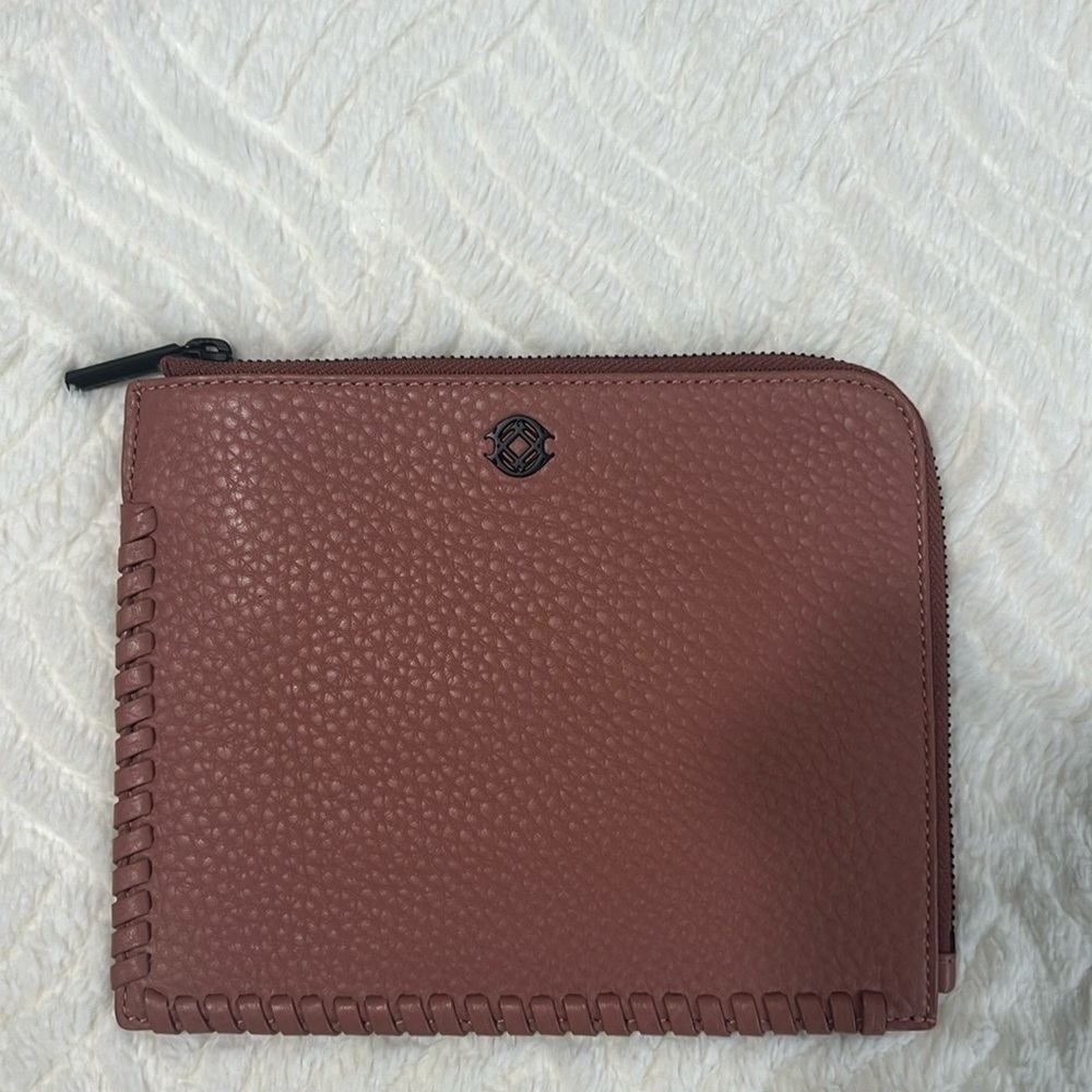 Dagne Dover Small Elle Clutch in Warm Dust Pink Mauve | NWT with Dust Bag